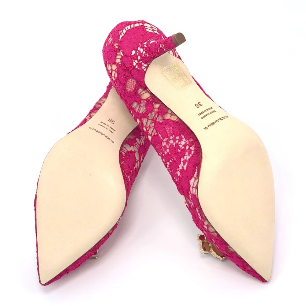 NIB DOLCE & GABBANA Bellucci Pink Crystal Pumps - Picture 8 of 8